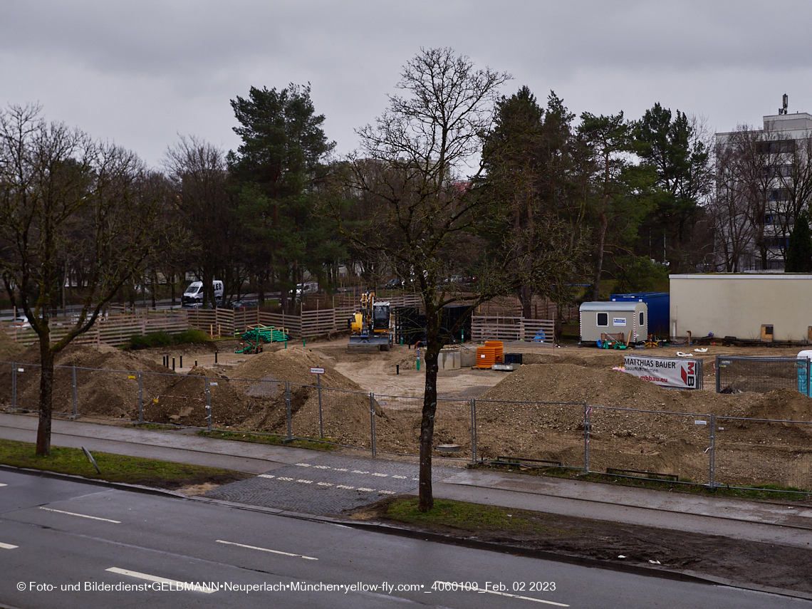 02.02.2023 - Baustelle Haus für Kinder in der Quiddestraße 3 in Neuperlach